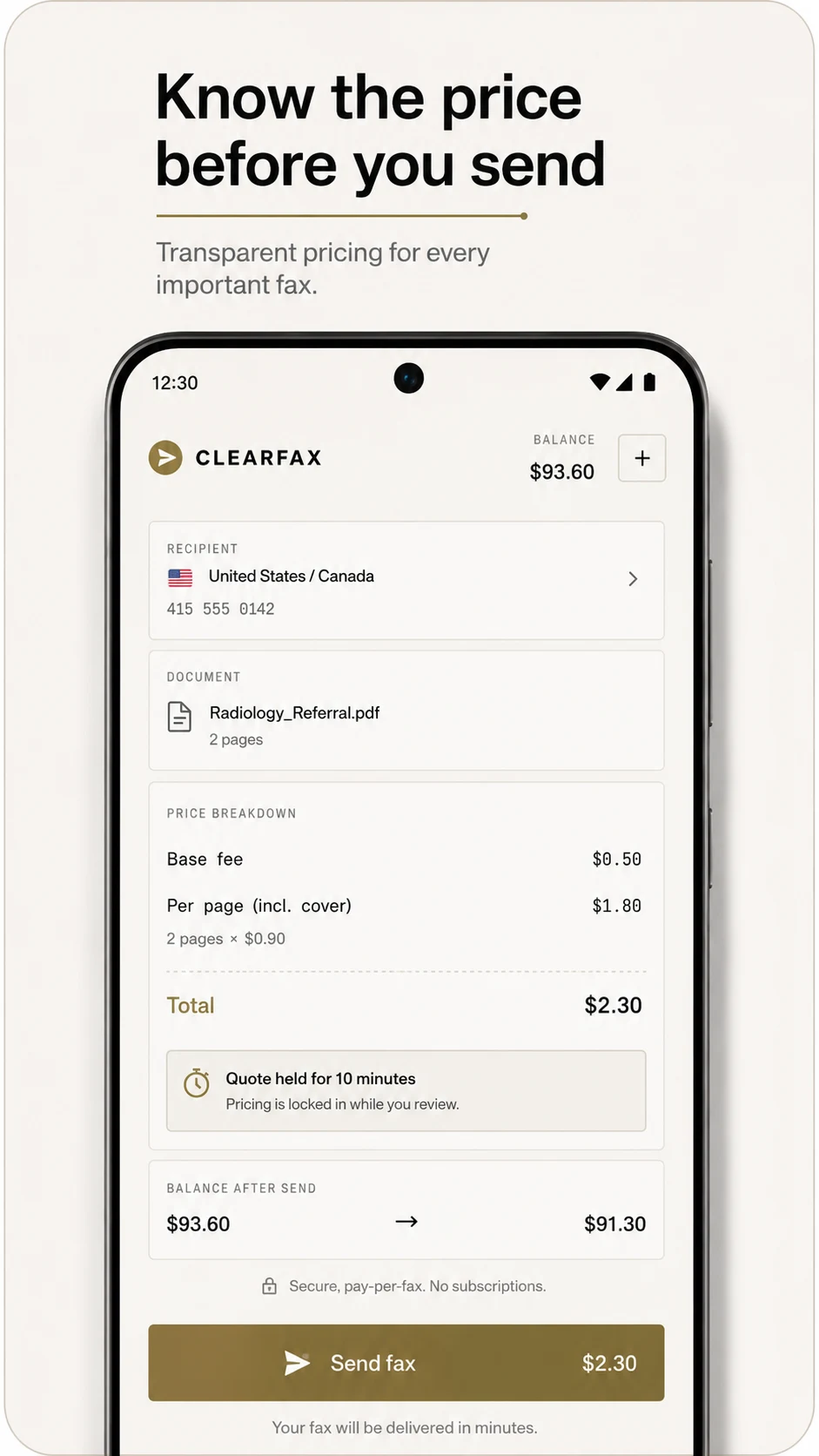 ClearFax Pro: Business Fax screenshot