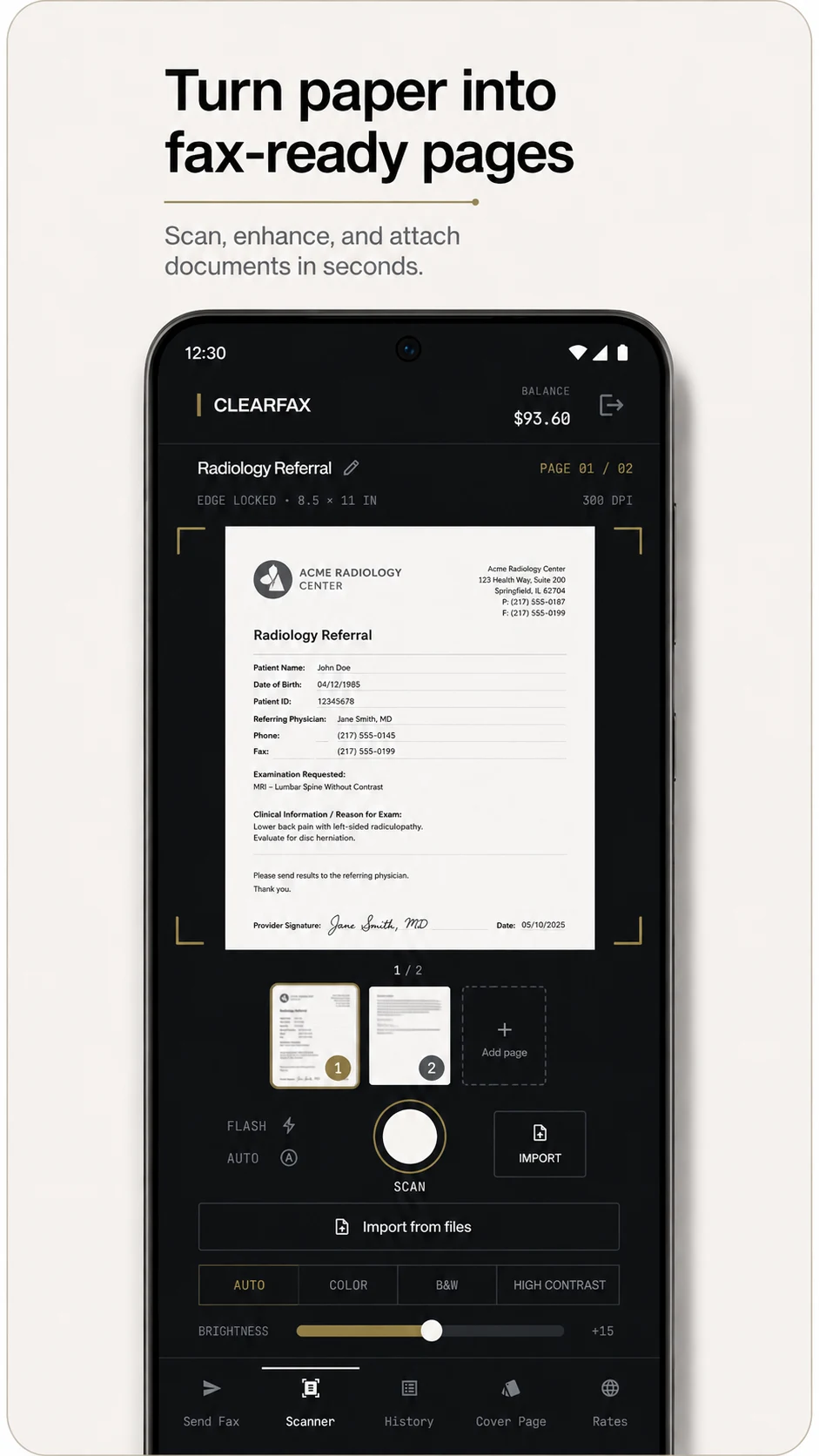 ClearFax Pro: Business Fax screenshot